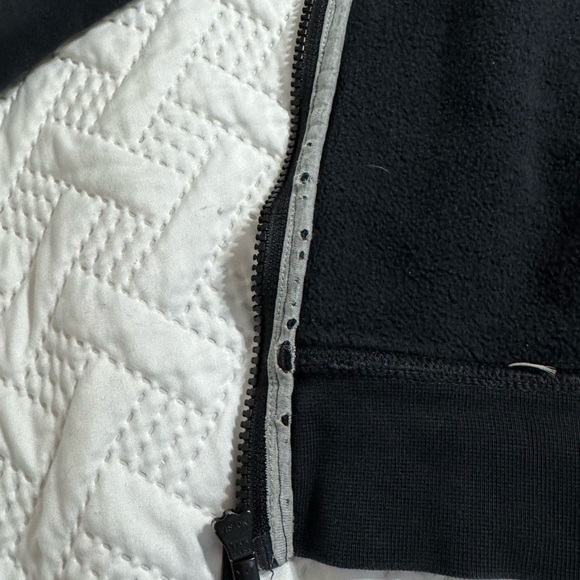 Nike Black Full-Zip Hoodie Sweatshirt White Embroidered Swoosh Logo Men Small - Picture 5 of 14